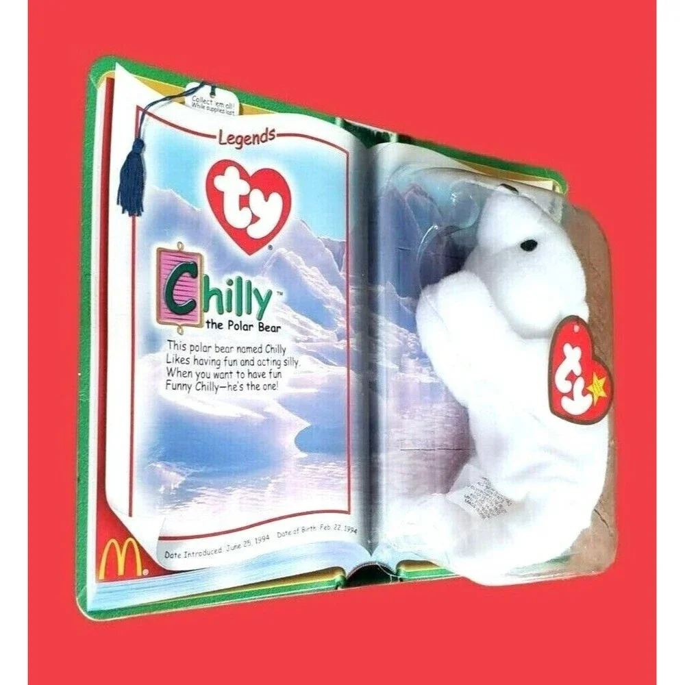 TY McDonald's Beanie Babies Plush 1994 Legends Chilly The Polar Bear NIP